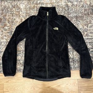 EUC The North Face Women's Full Zip Fleece Jacket - Size XS Gold Zipper and Logo